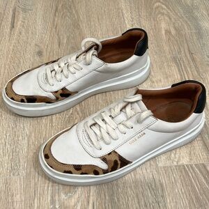 Cole Haan White and Leopard Print Athletic Shoes